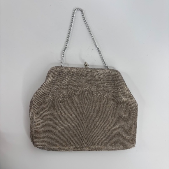 VTG 60s Purse Set of 3 Handbag Navy Ron Bienen Black Le Lis Beaded Made in Japan - Picture 2 of 14